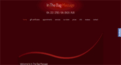 Desktop Screenshot of inthebagmassage.com